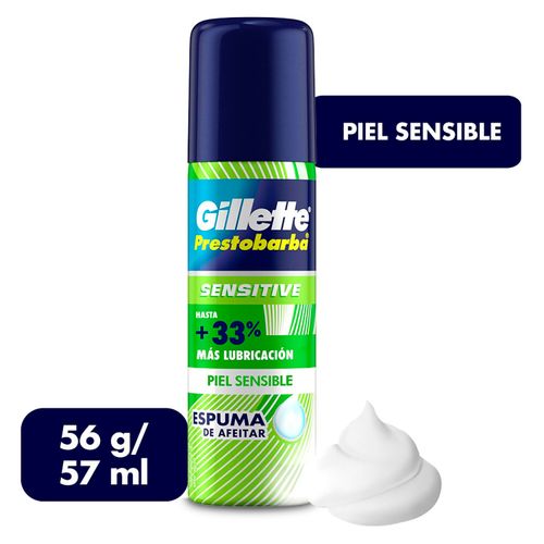 Espuma para rasurar Gillette Sensitive para Hombres con Piel Sensible 155mL