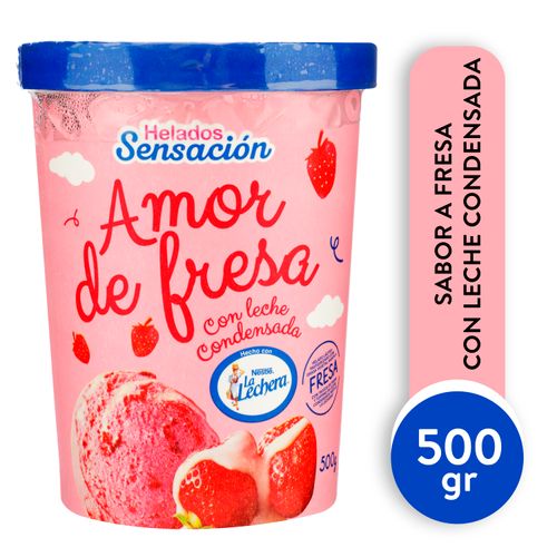 Helados Sensación Nestle amor de fresa cuarto de galón - 500 g