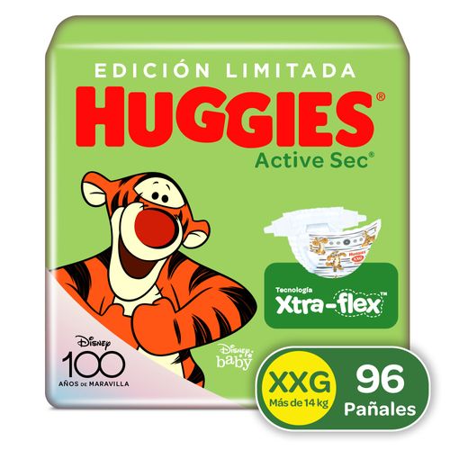 Pañales Huggies Active Sec Etapa 5/XXG Xtra-Flex, Más De 14kg, Edición Limitada Disney - 96Uds