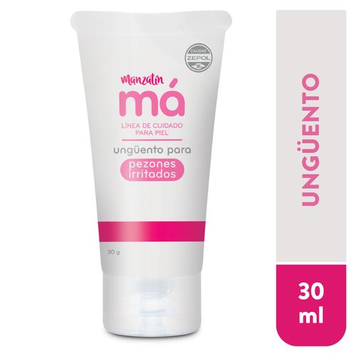 Ungüento Pezones Agrietados Manzatín Má, Prevenir Molestias De Pezones Irritados - 30gr