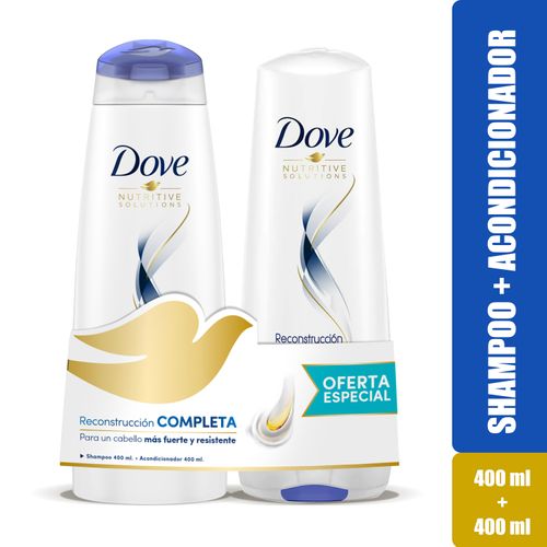 Dove shampoo y acondicionador Pack reconstrucción completa - 740 ml
