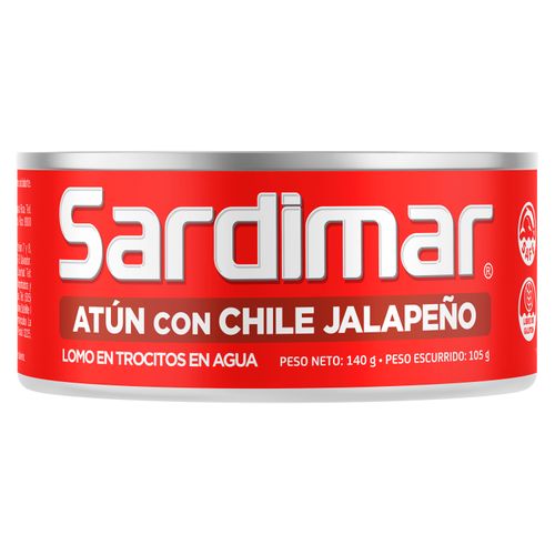 Atún Lomo En Trocitos Jalapeño Sardimar En Agua - 140g