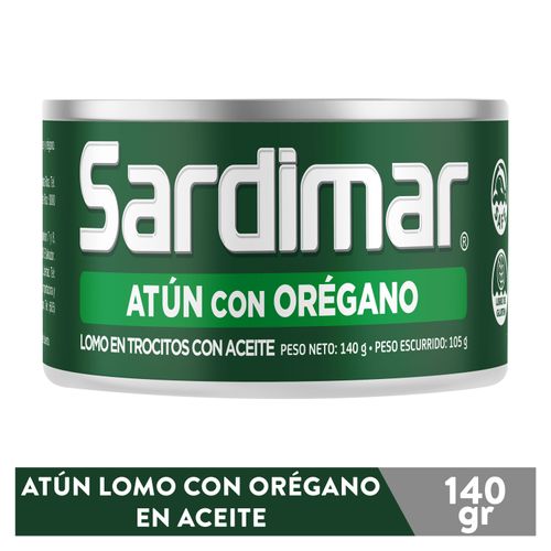 Atún Sardimar lomo en trocitos con orégano en aceite - 140 g