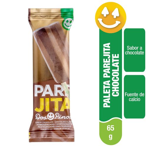 Helado Marca Dos Pinos Paleta Parejita Chocolate - 65g