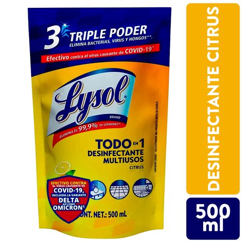 Desinfectante De Pisos Lysol Citrus -500ml