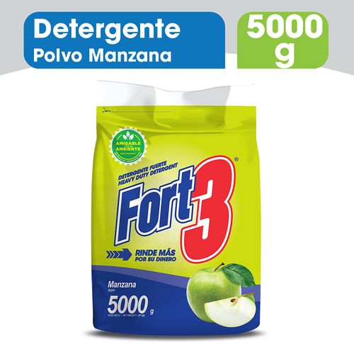 Detergente En Polvo Fort3 Manzana - 5000g