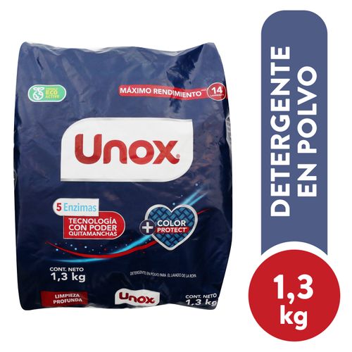 Detergente En Polvo Unox Colores - 1300 g