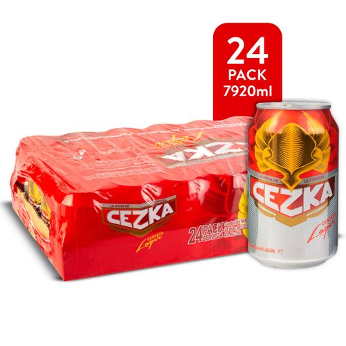 Cerveza Cezka Lager 4%Alcohol 24 Pack -7920ml