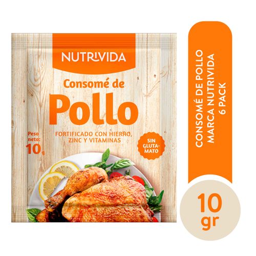 Consomé De Pollo Nutrivida 6 Pack - 10g