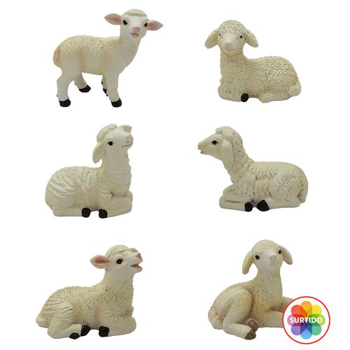 Ovejitas para nacimiento Holiday Time, se venden las piezas por separado -1 ud