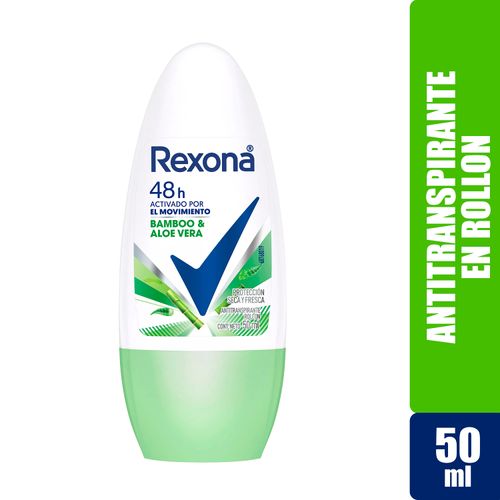 Desodorante Rexona Dama Bamboo Y Aloe Vera Rollon - 50ml
