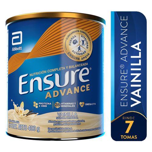 Fórmula Nutricional marca Ensure® Advance Vainilla -400 g