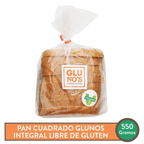 Pan cuadrado Gluno's vegano y libre de gluten - 475 g