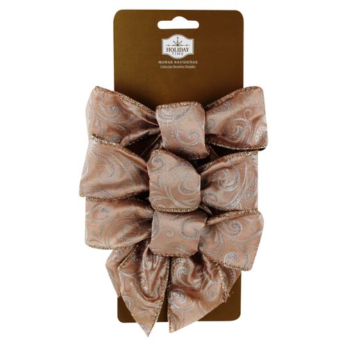 Lazo Navideño Holiday Time Para Puerta Con Cacabel 20x30cm