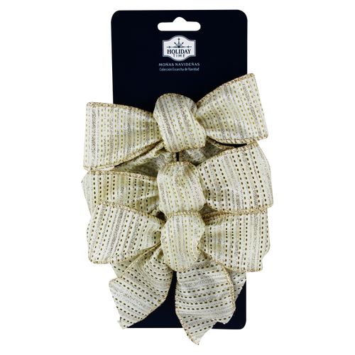 Lazo Navideño Holiday Time Pequeño 7x12cm Set - 3 Uds
