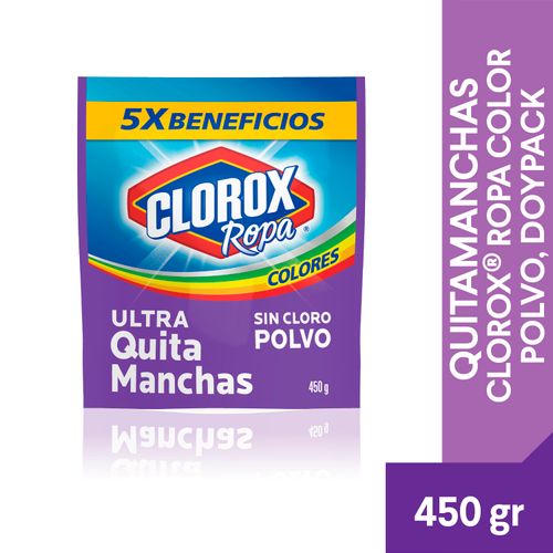 Quitamanchas Clorox, Ropa Color Polvo Doypack - 450g
