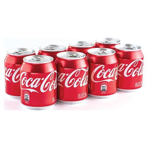 Gaseosa Coca Cola 8pack latas - 1896 ml