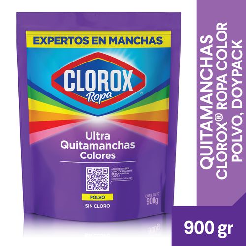 Quitamanchas Clorox, Ropa Color Polvo Doypack - 900g