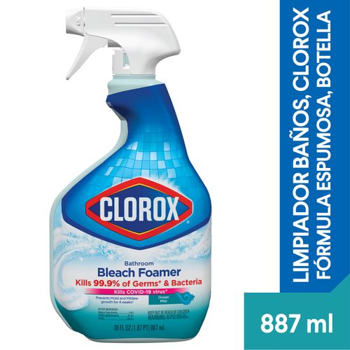 Limpiador Baños Clorox, Fórmula Espumosa, Botella - 887ml