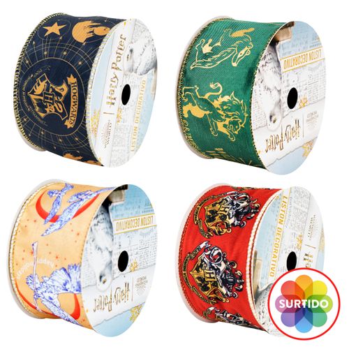 Listón Harry Portter Decorado Navideño 35cm x 5mts