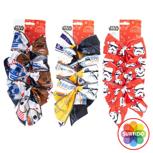 Lazo Star Wars Decorativo Navidad 12.7x12.7cm Set - 4Uds