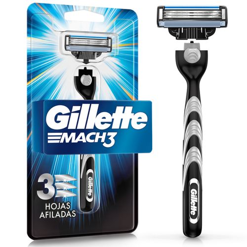 Rasuradora Gillette Mach3 con 3 Hojas para rasurar la Barba, 1 Ud