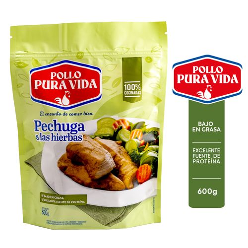 Pechuga a las hierbas Pollo Pura Vida bajo en grasa - 600 g