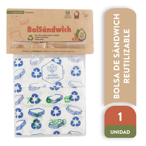 Bolsa Manos Creativas, Para Sándwich Reutilizable