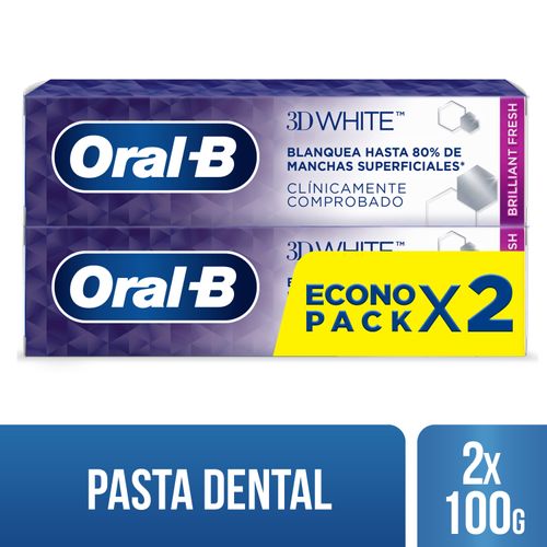 Pastas Dentales Oral-B 3D White Brilliant Fresh 75 ml (100 g) 2 Pack - 150ml