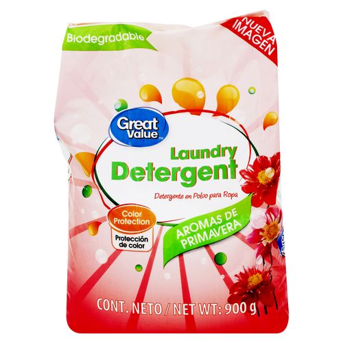 Detergente Great Value En Polvo Aroma Primavera - 900 g