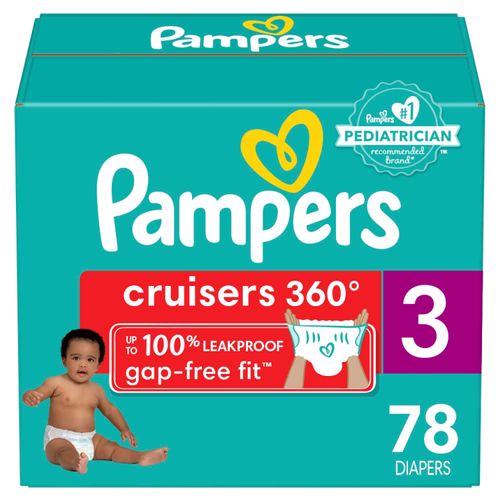 Pañales Pampers Cruisers 360° Pants Talla 3, 7-13kg - 78Uds