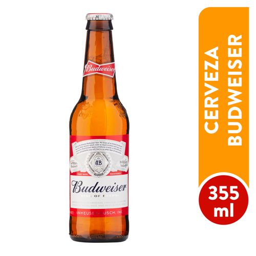Cerveza Budweiser Botella 355 Ml