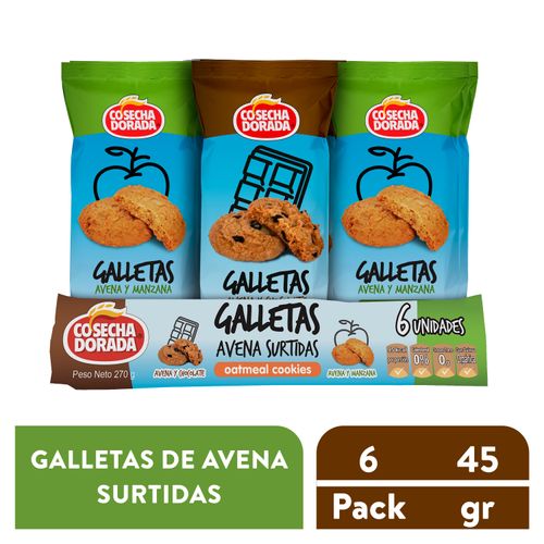Galleta de avena Cosecha Dorada surtidas 6 pack - 270 g