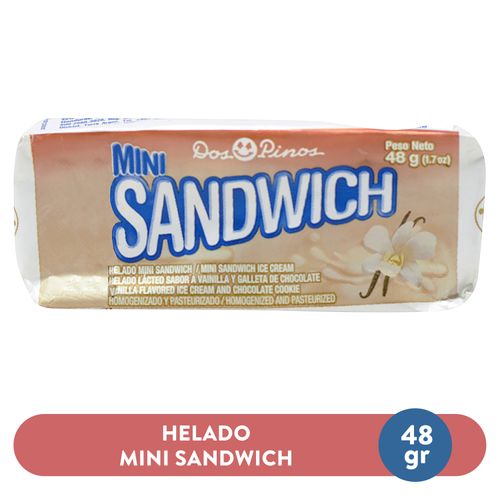 Helado Dos Pinos mini sandwich vainilla - 48 g