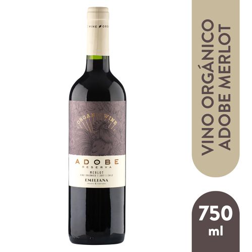 Vino Adobe merlot organico - 750 ml