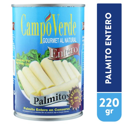 Palmito Campo Verde Entero Lata - 220 g