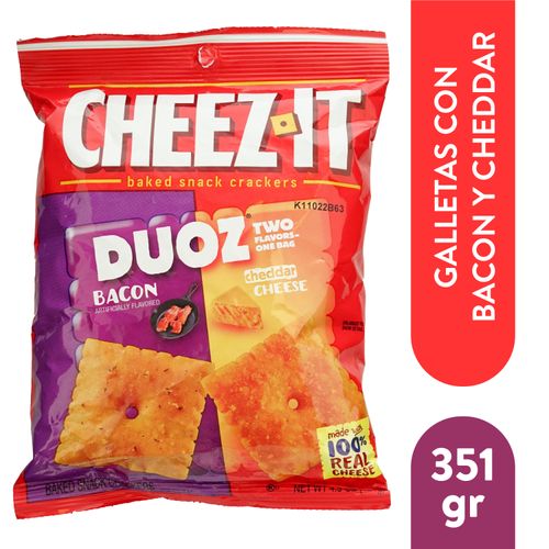 Galletas Cheez It Duoz Sabor a Bacon y Cheddar - 351 g