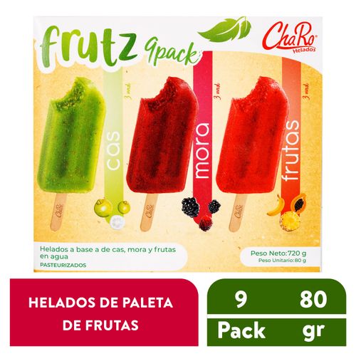 Helados Charo de frutas 9 pack - 720 g