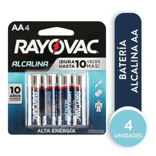 Batería Alcalina Rayovac AA - 4 Unidades