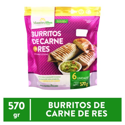Burrito Montecillos Carne De Res 6 unidades - 570 g