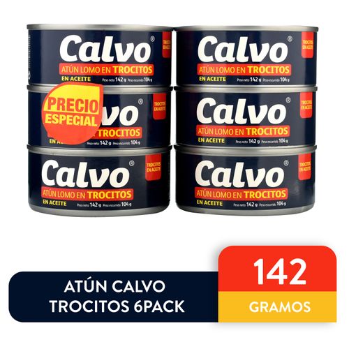 Atún Calvo trocitos 6 pack - 142 g