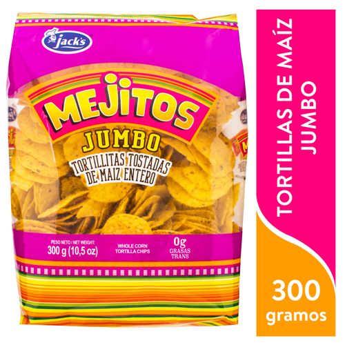 Snack Jack's mejitos tortillas tostadas jumbo - 300 g