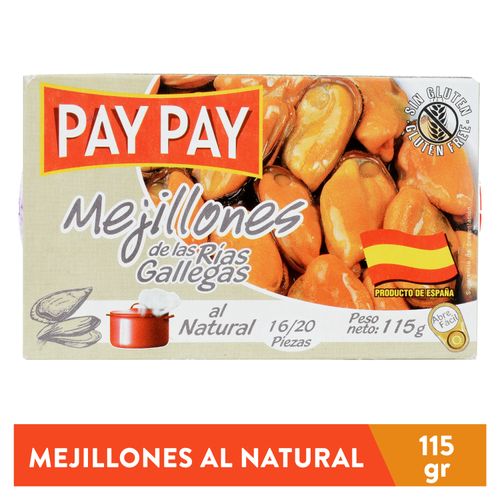 Mejillones Pay Pay Al Natural - 115 g