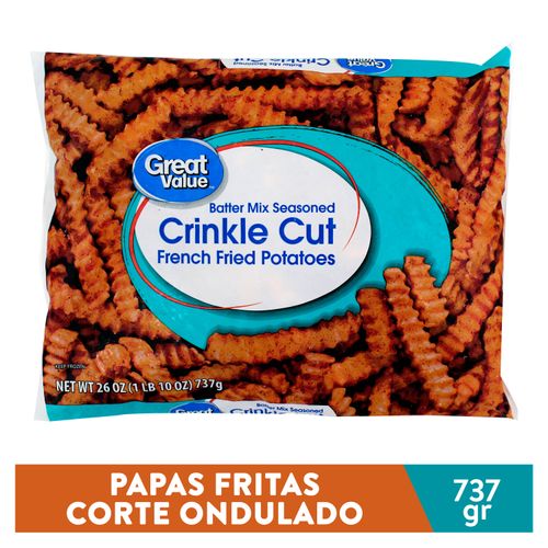 Papas Fritas Great Value Ondulada Sazonada - 737 g