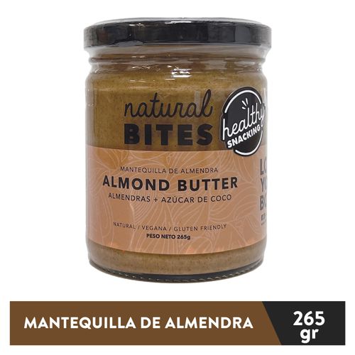 Mantequilla Natural Bites De Almendra + Azúcar De Coco - 265 g