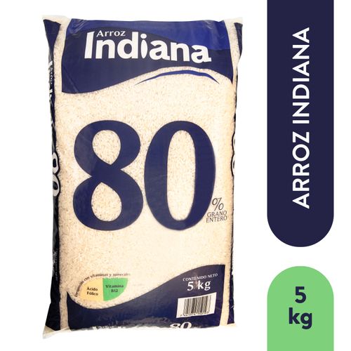 Arroz Indiana 80% grano entero - 5000 g