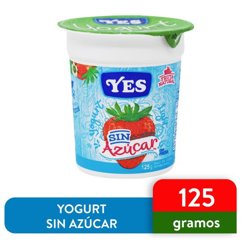 Yogurt Yes sabor fresa light cremoso sin azúcar - 125 g