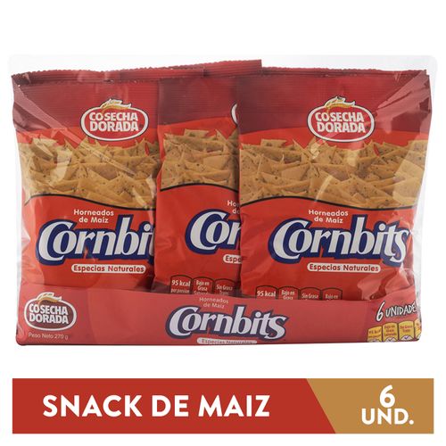 Snack de maiz Cosecha Dorada cornbits 6 pack - 270 g
