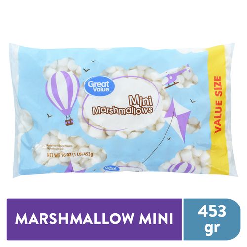 Marshmallows Great Value Mini Tamaño Grande - 453 g