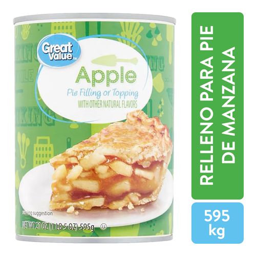 Relleno pie Great Value sabor manzana - 595 g